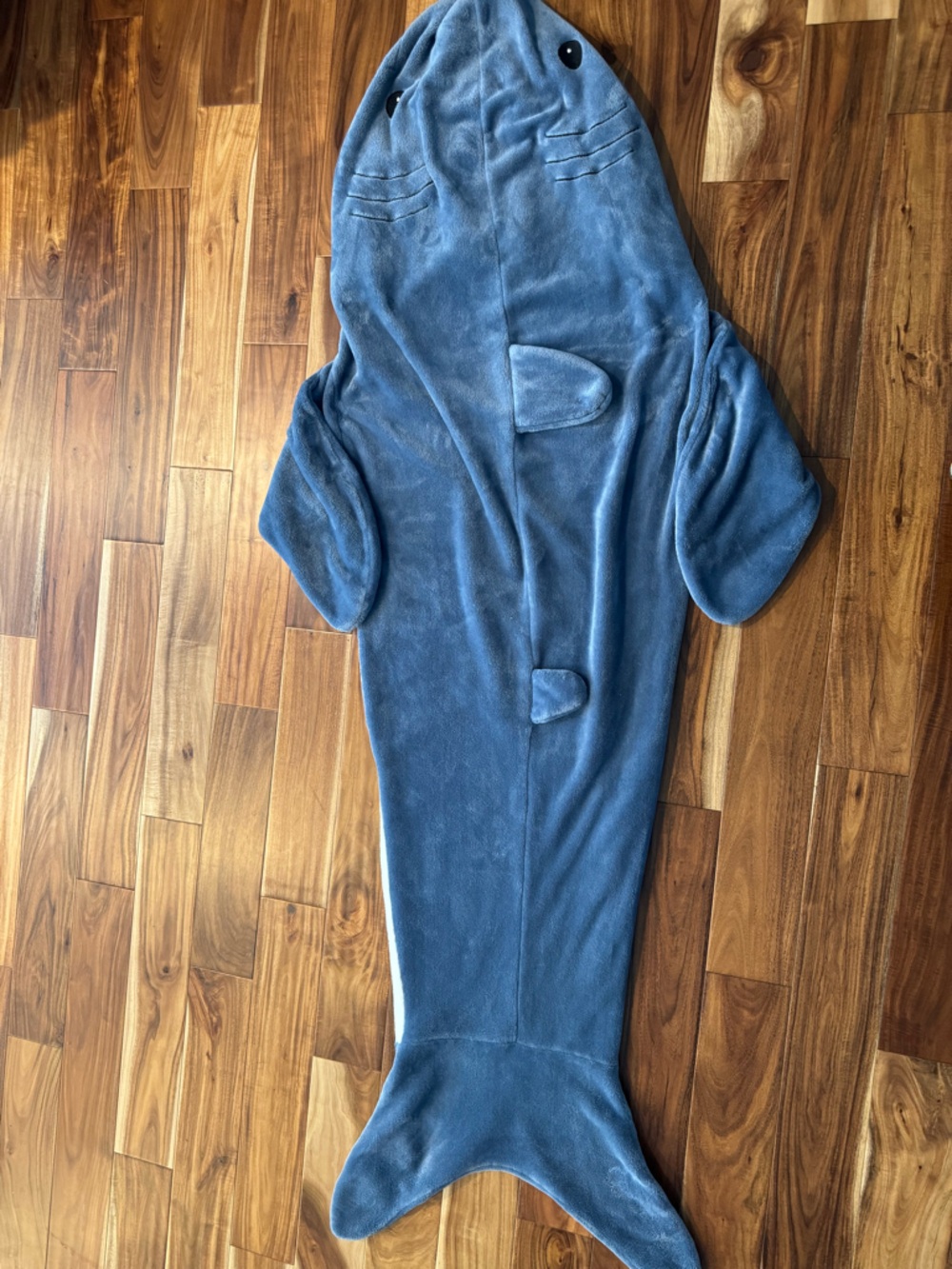 Cozy Shark Plush Wearable Blanket - Blue